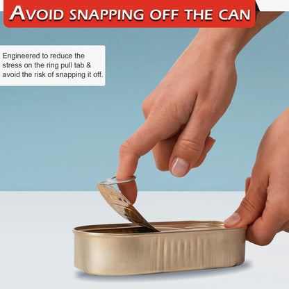 Pull Tab Can Opener - Manual Ring Pull Can Tab Opener - Easy Open Can Opener for Seniors, Protecting Nails or Arthritis - Dishwasher Safe Can Tab Opener Tool for Kitchen and Outdoors - Red