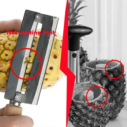 Sugarcane & Pineapple Peeling Knife - Sugar Cane Peeler - High Carbon Steel - Non-slip Wooden Handle