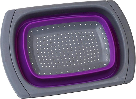 Purple Collapsible Silicone Kitchen Colander/Strainer