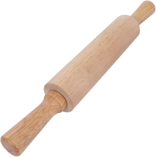 Wooden Rolling Pin 10.82In Dough Pastry Roller for Fondant Cake Noodle Baking Kitchen Supplies Small Size for Home and Professional Use