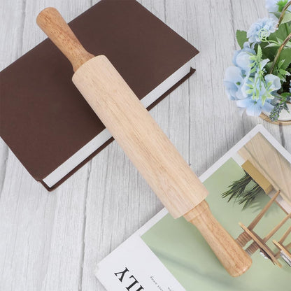 Wooden Rolling Pin 10.82In Dough Pastry Roller for Fondant Cake Noodle Baking Kitchen Supplies Small Size for Home and Professional Use