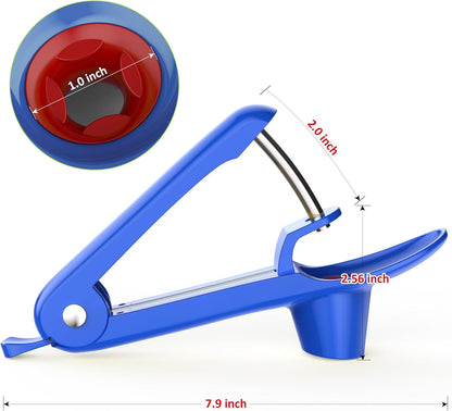 Cherry Pitter - Stainless Steel Cherries Corer Pitter Tool with Hand-held Push Design, Save Time & Space for Making Cherry Jam with Lock Design(Blue)