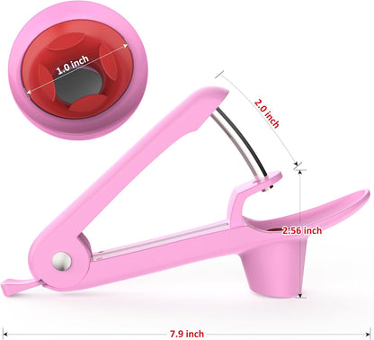 Cherry Pitter - Stainless Steel Cherries Corer Pitter Tool with Hand-held Push Design, Save Time & Space for Making Cherry Jam with Lock Design(Blue)