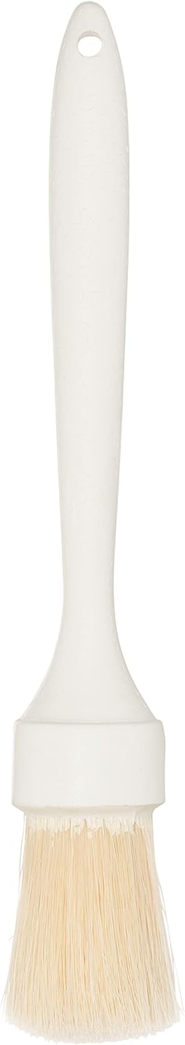 Pastry Brush, 4-Inch Wide Head with Natural White Boar Bristles & Molded Plastic Handle