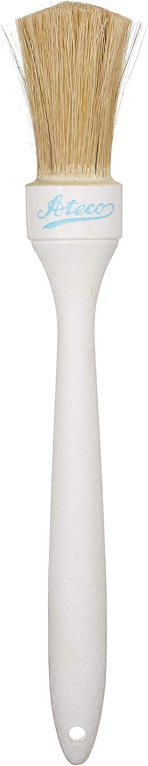 Pastry Brush, 4-Inch Wide Head with Natural White Boar Bristles & Molded Plastic Handle