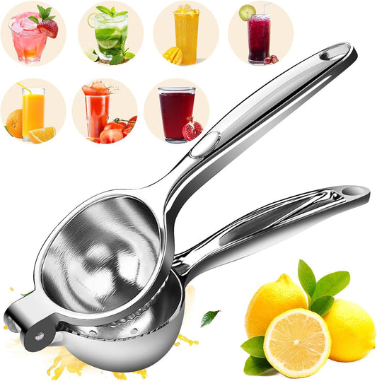 GIUOIDUOPremium Lemon Squeezer, Large Heavy Duty Handhelp Juicer for LemonSqueezer, Stainless Steel Hand Press Citrus Juicer, Lime Squeezer Bar Tool, Manual Citrus Press