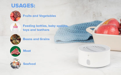 Fruit and Vegetable Washing Machine, 1-Year Warranty, Fruit Cleaner Device That Cleans Fresh Produce in Water, Waterproof Fruit and Vegetable Cleaner, Fruit and Veggie Purifier