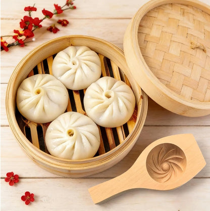 Wooden Bao Bun Maker,Baozi Maker Machine,Wooden Steam Bun Mold,This Kitchen Appliances And Gadgets Is the Best Gift for Asian Food Enthusiasts And Dumpling Maker (Steamed Bun A)