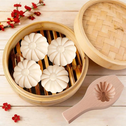 Wooden Bao Bun Maker,Baozi Maker Machine,Wooden Steam Bun Mold,This Kitchen Appliances And Gadgets Is the Best Gift for Asian Food Enthusiasts And Dumpling Maker (Steamed Bun A)