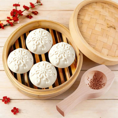 Wooden Bao Bun Maker,Baozi Maker Machine,Wooden Steam Bun Mold,This Kitchen Appliances And Gadgets Is the Best Gift for Asian Food Enthusiasts And Dumpling Maker (Steamed Bun A)