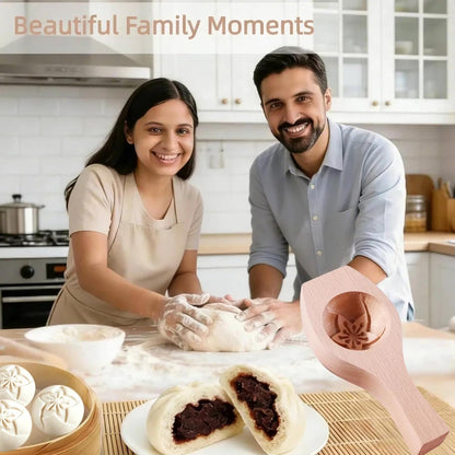 Wooden Bao Bun Maker,Baozi Maker Machine,Wooden Steam Bun Mold,This Kitchen Appliances And Gadgets Is the Best Gift for Asian Food Enthusiasts And Dumpling Maker (Steamed Bun A)