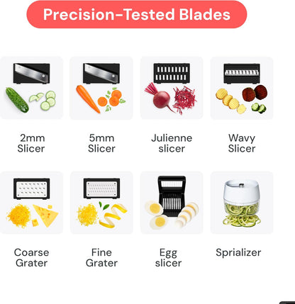 Pro Mandoline Vegetable Slicer, 6-in-1 Kitchen Prep Tool