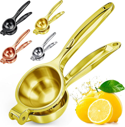 Lemon Squeezer Large, Lemon Squeezer Juicer Stainless Steel, Heavy Duty Manual Citrus Juicer Hand Press, Kitchen Tools Lime Squeezer Bar Tool, Easy to Clean Metal Lemon Hand Press