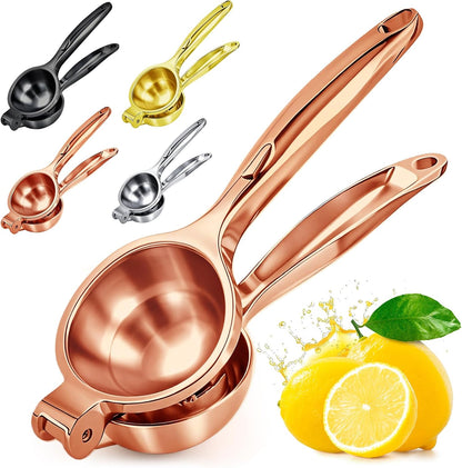 Lemon Squeezer Large, Lemon Squeezer Juicer Stainless Steel, Heavy Duty Manual Citrus Juicer Hand Press, Kitchen Tools Lime Squeezer Bar Tool, Easy to Clean Metal Lemon Hand Press