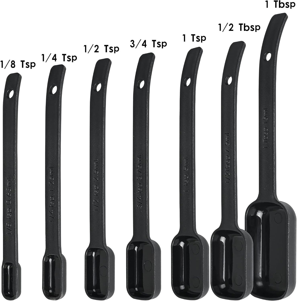 Plastic Measuring Cups and Spoons Set, Yellow Dry Measuring cups Set with Spout and Leveler for Kitchen and Baking, BPA free and Dishwasher Safe, Nesting Measuring Cups Set 15