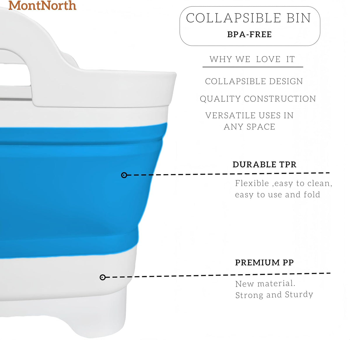 Collapsible Wash Basin 9L, Foldable Dish Tub with Drain Plug, Portable Collapsible Dish Basin, Camping Sink for Washing Dishes, Laundry & Kitchen Use,Gray