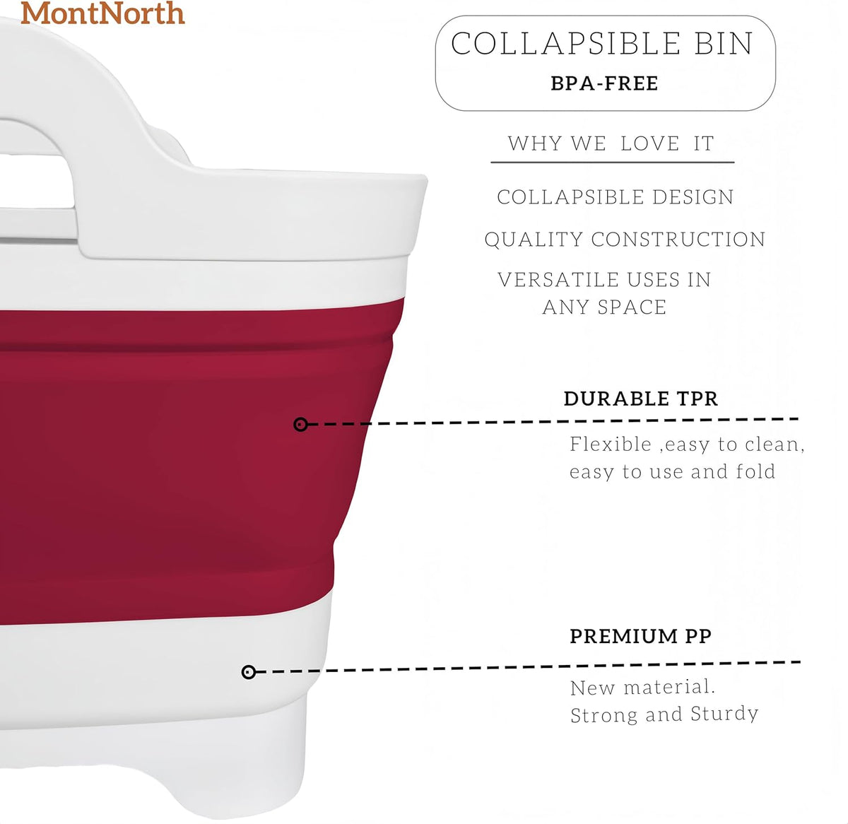 Collapsible Wash Basin 9L, Foldable Dish Tub with Drain Plug, Portable Collapsible Dish Basin, Camping Sink for Washing Dishes, Laundry & Kitchen Use,Gray