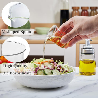 Ackers 7-Piece Glass Measuring Cup Set, Borosilicate Beaker Style Nesting Liquid Measuring Cups