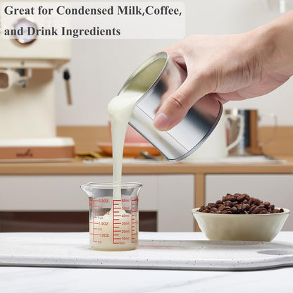 Ackers 7-Piece Glass Measuring Cup Set, Borosilicate Beaker Style Nesting Liquid Measuring Cups