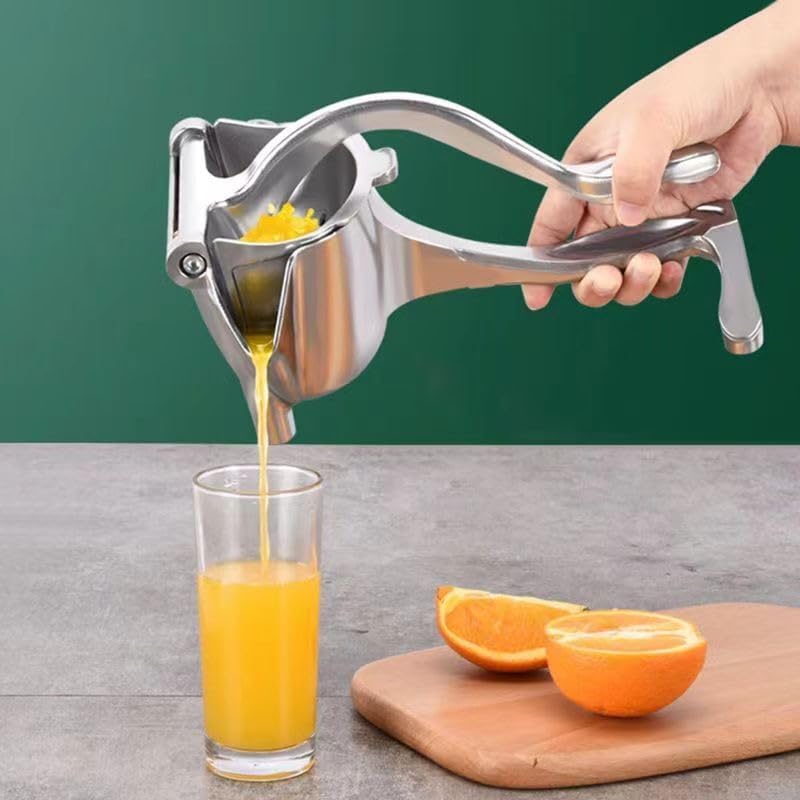 Manual Fruit Juicer Aluminum Alloy Manual Juicer Hand Press Manual Juice Extractor Machine Heavy Duty Alloy Lemon Press Squeezer Portable Manual Juicer Orange Simple Extractor Tool