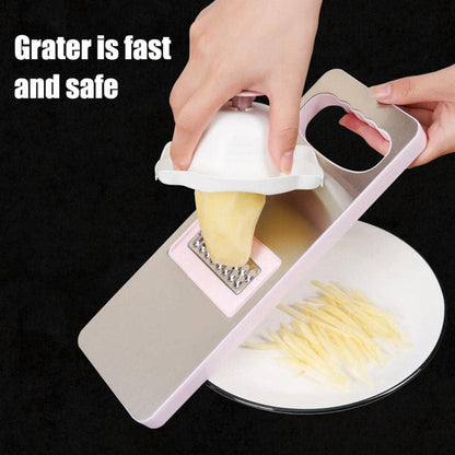 Blue Food Safety Holder for Mandolin Slicer or Grater,Finger Anti-Cut Protectors for Vegetable Grater, Food Slicer Cutter Finger Guard for Mandoline Cutting for Kitchen and Dining
