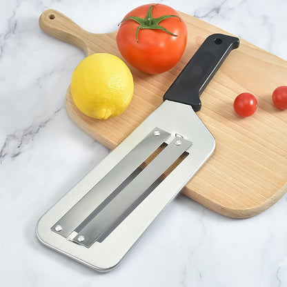 (2 Pack) Cabbage Shredder for Coleslaw,Stainless Steel Cabbage Slicer Shredder,Kitchen Lettuce Knife (Black and Red)
