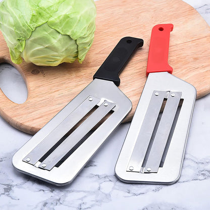 (2 Pack) Cabbage Shredder for Coleslaw,Stainless Steel Cabbage Slicer Shredder,Kitchen Lettuce Knife (Black and Red)