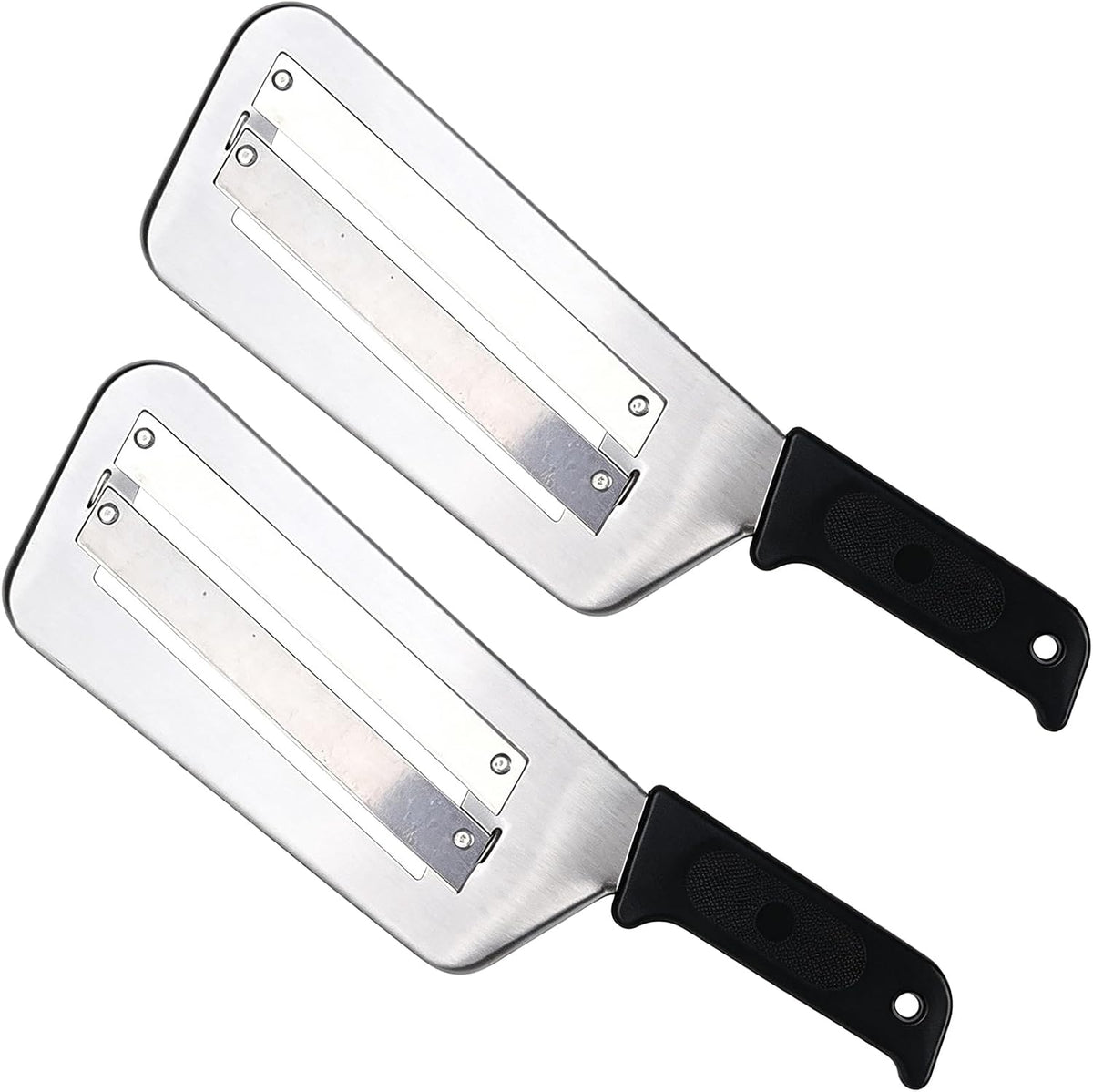 (2 Pack) Cabbage Shredder for Coleslaw,Stainless Steel Cabbage Slicer Shredder,Kitchen Lettuce Knife (Black and Red)