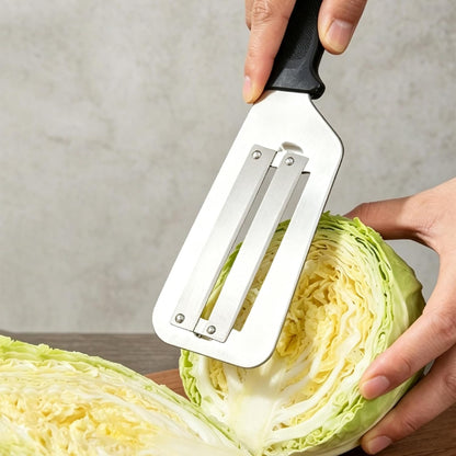 (2 Pack) Cabbage Shredder for Coleslaw,Stainless Steel Cabbage Slicer Shredder,Kitchen Lettuce Knife (Black and Red)