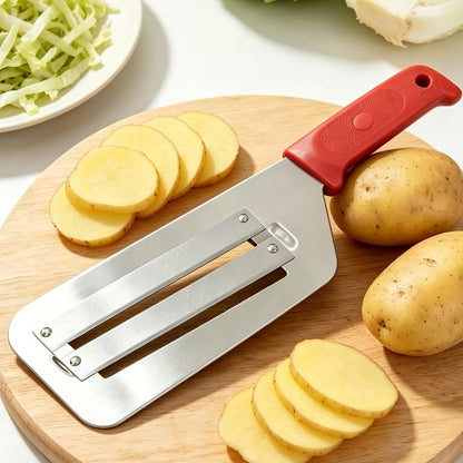 (2 Pack) Cabbage Shredder for Coleslaw,Stainless Steel Cabbage Slicer Shredder,Kitchen Lettuce Knife (Black and Red)