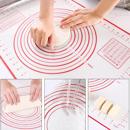 3 Piece Plastic Dough Scraper, Food Grade Trapezoidal Bread Scraper Bowl Scraper Set Multipurpose Kitchen Food Scraper for Bread Cake Fondant Icing Cream Pizza Making Size L M S
