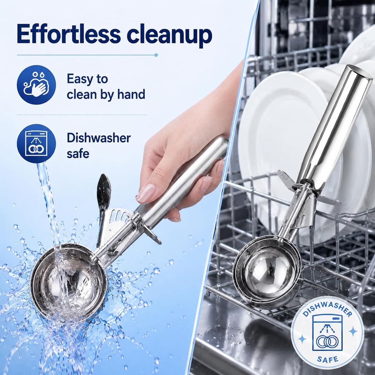 Ice Cream Scoop with Trigger, Small Size Cookie Scoop for Baking-1.5 Tbsp