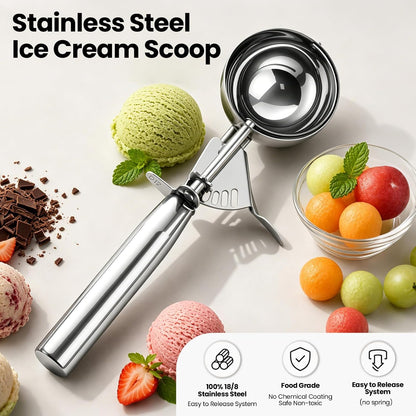 Ice Cream Scoop with Trigger, Small Size Cookie Scoop for Baking-1.5 Tbsp