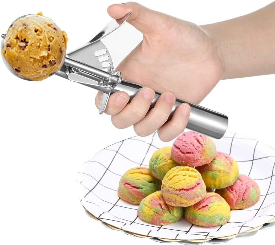 Ice Cream Scoop with Trigger, Small Size Cookie Scoop for Baking-1.5 Tbsp