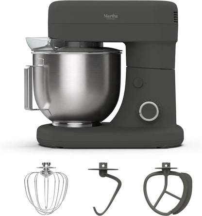5.3QT Tilt Head Stand Mixer, 12 Speeds, Stainless Steel Bowl | Dough Hook, Stainless Whisk, Beater, Removable Splash Shield, Bread, Cake & Whipping, Electric Kitchen Mixer, Sky Blue