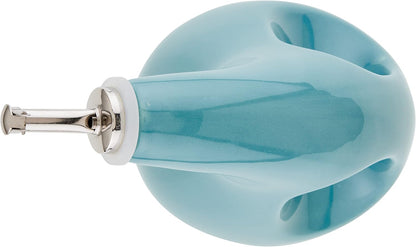Rachael Ray Ceramic Olive Oil Dispenser Bottle for EVOO Oil and Vinegar, 24-Ounce, Agave Blue