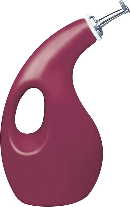 Rachael Ray Ceramic Olive Oil Dispenser Bottle for EVOO Oil and Vinegar, 24-Ounce, Agave Blue