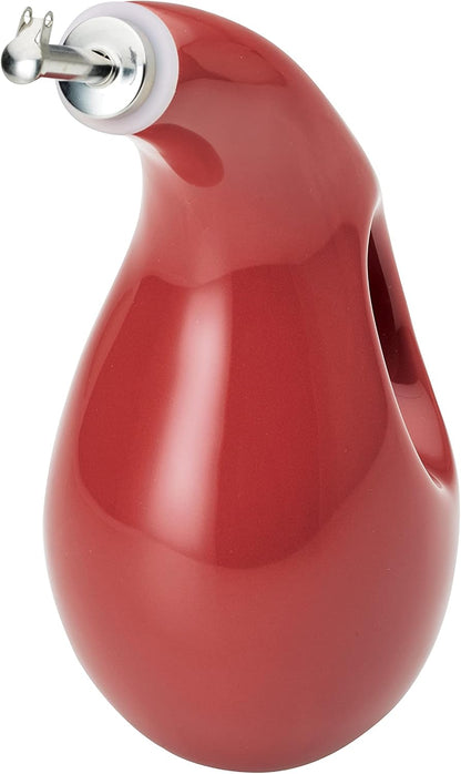 Rachael Ray Ceramic Olive Oil Dispenser Bottle for EVOO Oil and Vinegar, 24-Ounce, Agave Blue