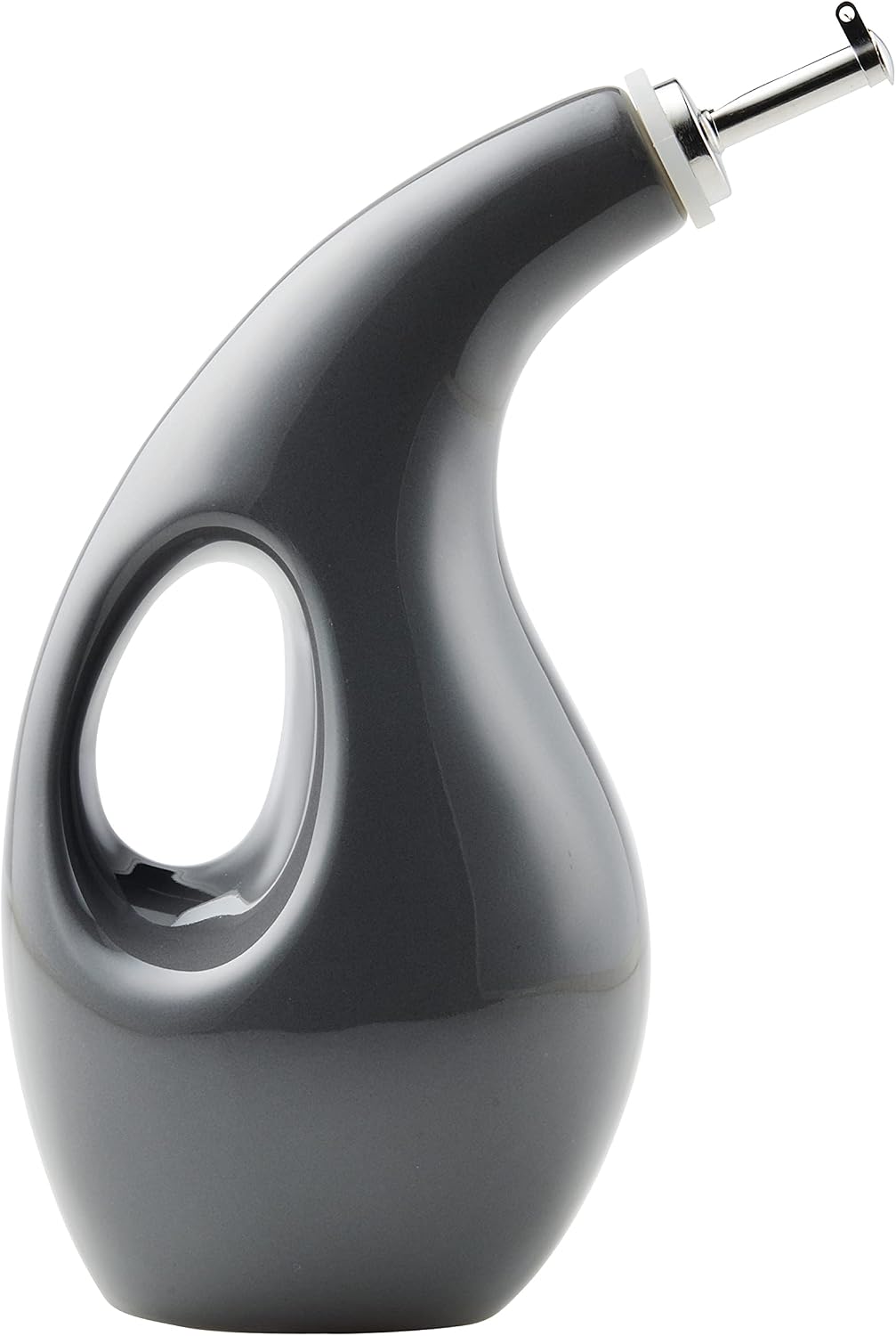 Rachael Ray Ceramic Olive Oil Dispenser Bottle for EVOO Oil and Vinegar, 24-Ounce, Agave Blue
