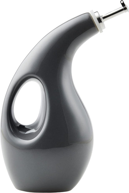 Rachael Ray Ceramic Olive Oil Dispenser Bottle for EVOO Oil and Vinegar, 24-Ounce, Agave Blue