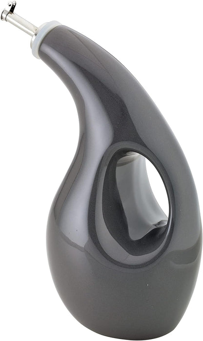 Rachael Ray Ceramic Olive Oil Dispenser Bottle for EVOO Oil and Vinegar, 24-Ounce, Agave Blue