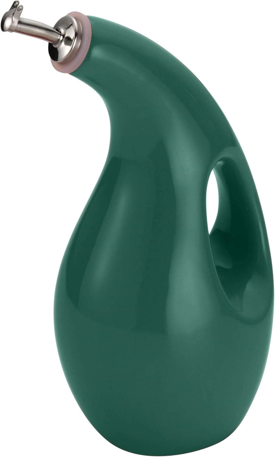Rachael Ray Ceramic Olive Oil Dispenser Bottle for EVOO Oil and Vinegar, 24-Ounce, Agave Blue