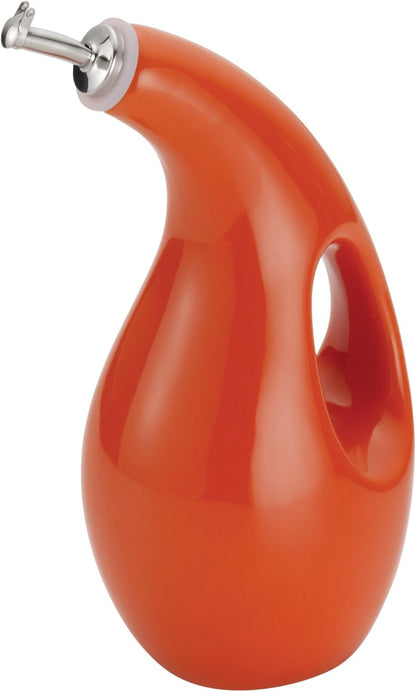 Rachael Ray Ceramic Olive Oil Dispenser Bottle for EVOO Oil and Vinegar, 24-Ounce, Agave Blue