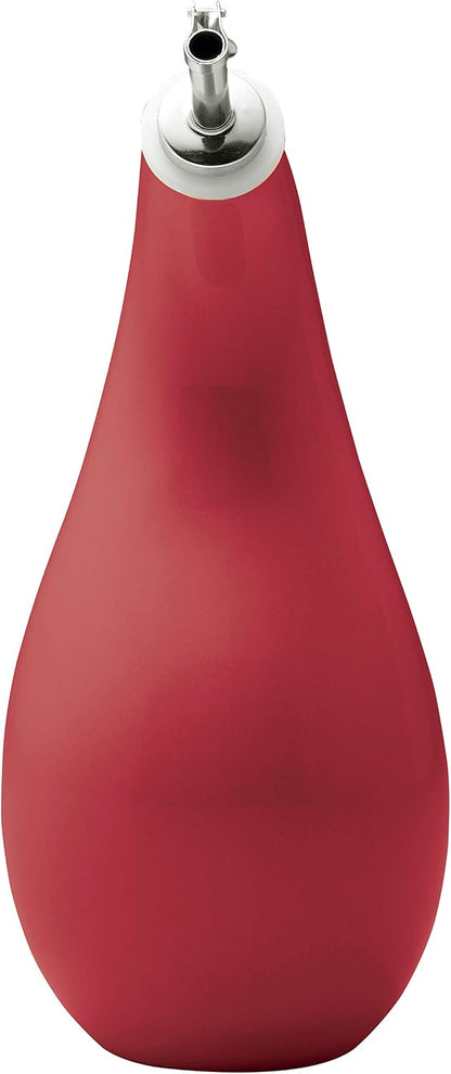 Rachael Ray Ceramic Olive Oil Dispenser Bottle for EVOO Oil and Vinegar, 24-Ounce, Agave Blue