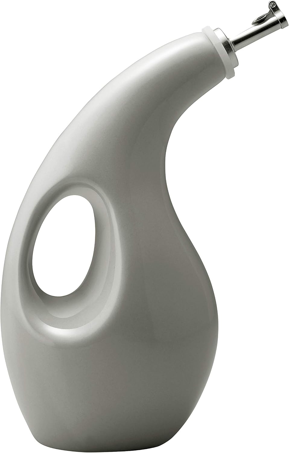 Rachael Ray Ceramic Olive Oil Dispenser Bottle for EVOO Oil and Vinegar, 24-Ounce, Agave Blue