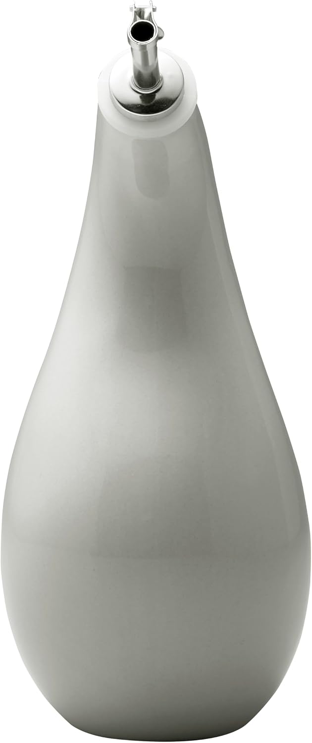 Rachael Ray Ceramic Olive Oil Dispenser Bottle for EVOO Oil and Vinegar, 24-Ounce, Agave Blue