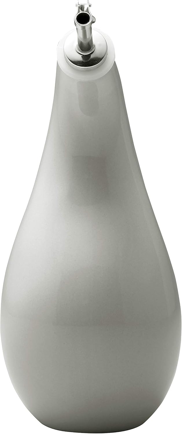 Rachael Ray Ceramic Olive Oil Dispenser Bottle for EVOO Oil and Vinegar, 24-Ounce, Agave Blue