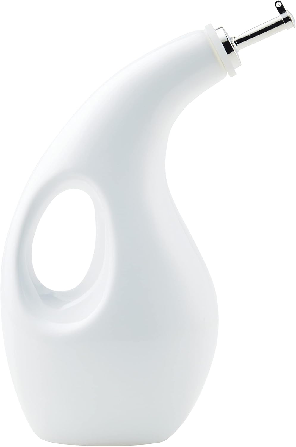 Rachael Ray Ceramic Olive Oil Dispenser Bottle for EVOO Oil and Vinegar, 24-Ounce, Agave Blue
