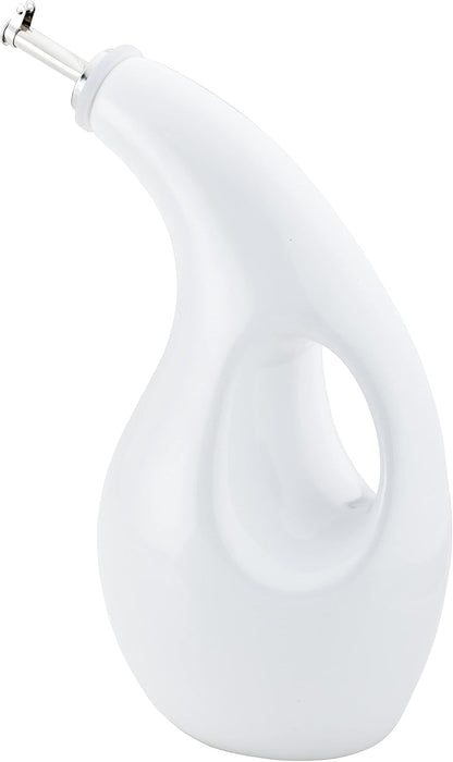 Rachael Ray Ceramic Olive Oil Dispenser Bottle for EVOO Oil and Vinegar, 24-Ounce, Agave Blue