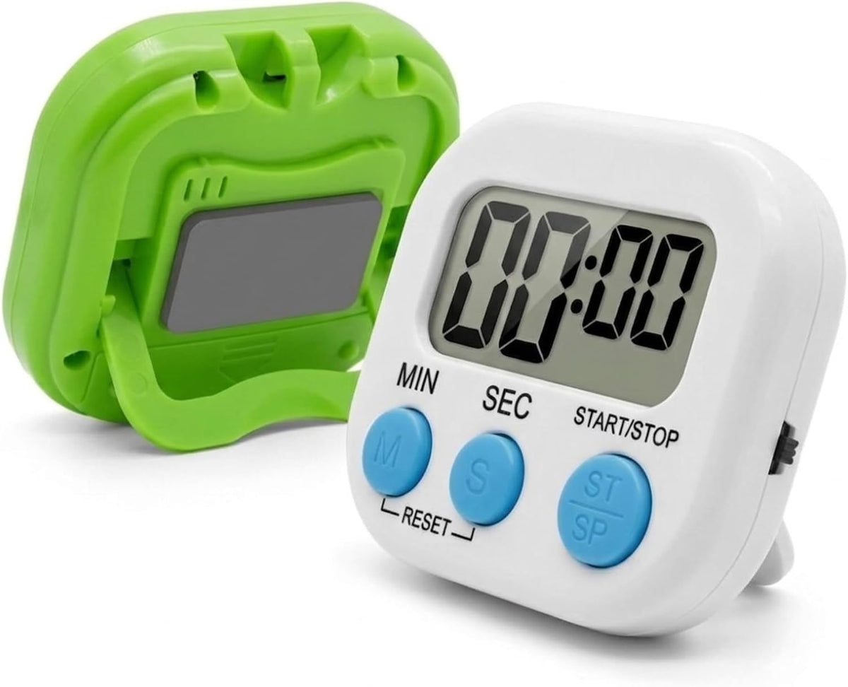 2 Pack Digital Kitchen Timers with ON/Off Switch & Loud Alarm